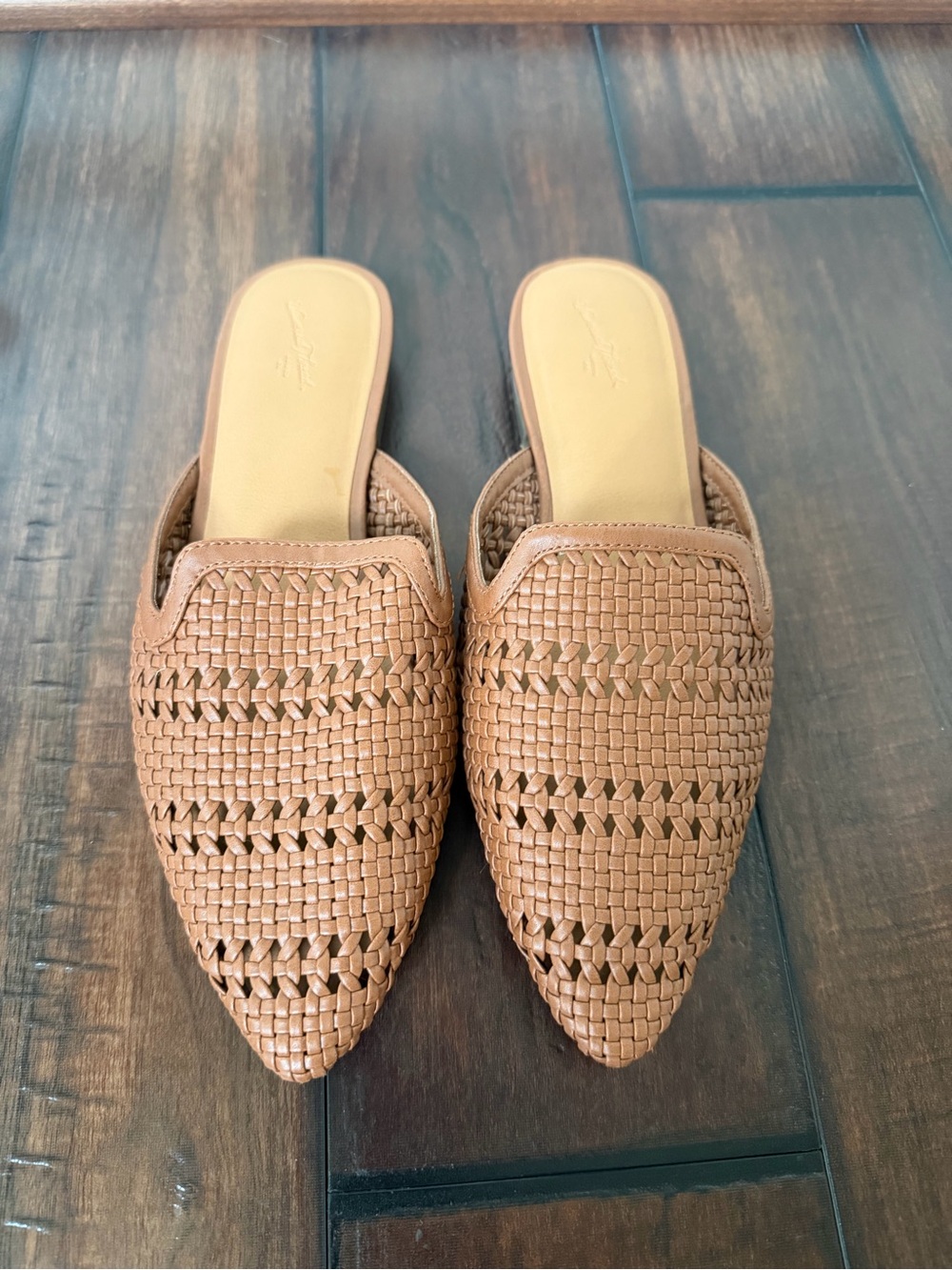 Universal Thread Whisper Woven Pointed-Toe Mule - Cognac Brown